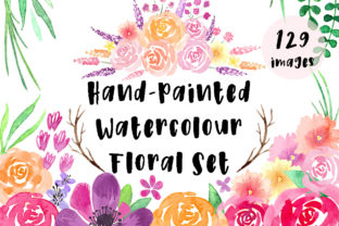 Download Hand Painted Watercolor Floral Set - Hand painted Collection