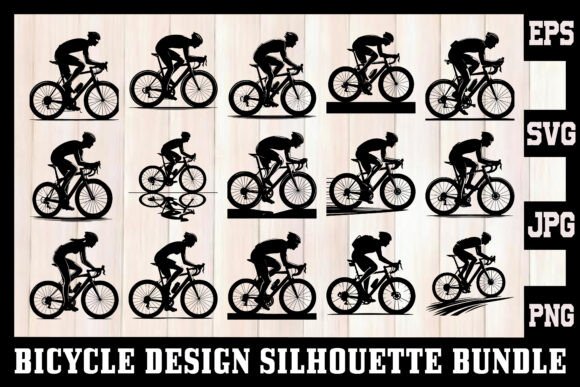 Download Cycling Silhouette Bundle | Bike Designs - Premium Bundle
