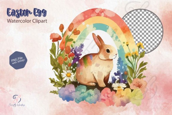 Download Bunny Rabbit with Flowers Watercolor - Bunny rabbit Collection