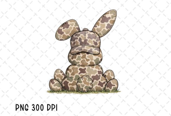 Download Retro Camo Easter Bunny Rabbit Eggs PNG - Bunny rabbit Collection