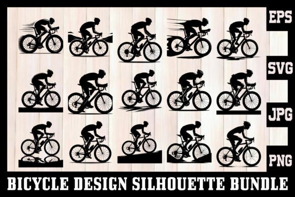 Download Cycling Silhouette Bundle | Bike Designs - Premium Bundle